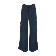 Blauwe Wide Leg Jeans Aw24 7 For All Mankind , Blue , Dames