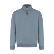 Halfzip Loose Fit Sweater Pure Path , Blue , Heren