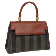 Pre-owned Coated canvas handbags Fendi Vintage , Brown , Dames