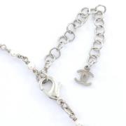 Pre-owned Metal necklaces Chanel Vintage , Gray , Dames