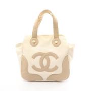 Pre-owned Canvas chanel-bags Chanel Vintage , Beige , Dames