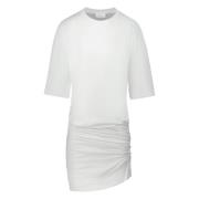 Witte minijurk met asymmetrische draperie Laneus , White , Dames