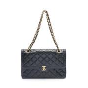 Pre-owned Leather chanel-bags Chanel Vintage , Black , Dames