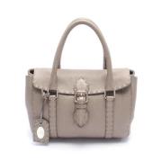 Pre-owned Leather fendi-bags Fendi Vintage , Beige , Dames