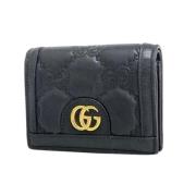 Pre-owned Leather wallets Gucci Vintage , Black , Dames