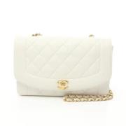 Pre-owned Leather chanel-bags Chanel Vintage , White , Dames