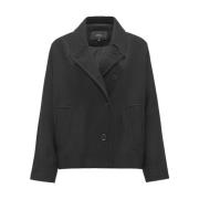 Hajona Blazer Upgrade Stijl Modieuze Vrouw Opus , Black , Dames