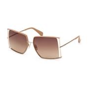 Mm0120 47F Sunglasses Max Mara , Brown , Dames