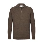 Half Zip Pullover Taupe Profuomo , Brown , Heren