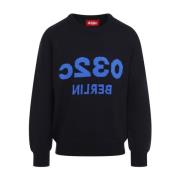 Donkerblauwe Selfie Sweater 032c , Blue , Heren