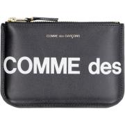 Leren Logo Detail Pouch Comme des Garçons , Black , Dames