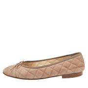 Pre-owned Leather flats Chanel Vintage , Brown , Dames