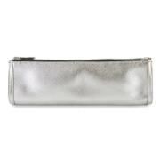 Pre-owned Leather pouches Hermès Vintage , Gray , Dames