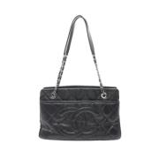 Pre-owned Leather chanel-bags Chanel Vintage , Black , Dames