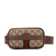 Pre-owned Coated canvas crossbody-bags Gucci Vintage , Beige , Dames