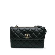 Pre-owned Leather shoulder-bags Chanel Vintage , Black , Dames