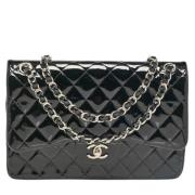 Pre-owned Leather chanel-bags Chanel Vintage , Black , Dames