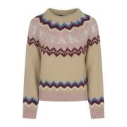 Crew Neck Sweater Collectie Blumarine , Multicolor , Dames