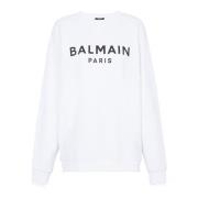 Paris bedrukte sweatshirt Balmain , White , Heren