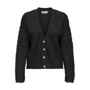 Stijlvolle V-halsvest Only , Black , Dames