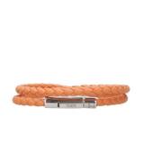 Leren armband met metalen sluiting Tod's , Orange , Heren