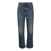 Medium Wash Cropped Jeans Golden Goose , Blue , Dames