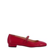 Por Do Sol Rode Leren Ballet Flats Alohas , Red , Dames