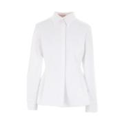 Witte Slim Fit Katoenen Overhemd Valentino Garavani , White , Dames