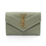 Pre-owned Fabric wallets Yves Saint Laurent Vintage , Green , Dames