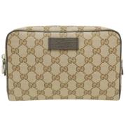 Pre-owned Canvas gucci-bags Gucci Vintage , Beige , Dames