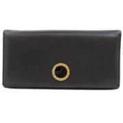 Pre-owned Leather wallets Bvlgari Vintage , Black , Dames