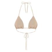 Lurex Triangle Top Laneus , Beige , Dames