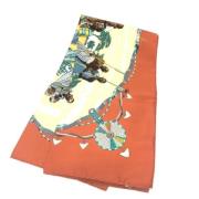 Pre-owned Fabric scarves Hermès Vintage , Brown , Dames