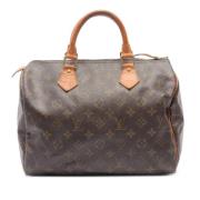 Pre-owned Canvas handbags Louis Vuitton Vintage , Brown , Dames