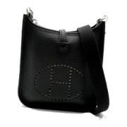 Pre-owned Leather shoulder-bags Hermès Vintage , Black , Dames