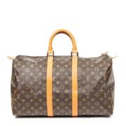 Pre-owned Coated canvas handbags Louis Vuitton Vintage , Brown , Dames