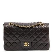 Pre-owned Leather shoulder-bags Chanel Vintage , Black , Dames