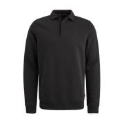 Casual Polo Shirt met Geborstelde Afwerking PME Legend , Black , Heren