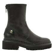 Stijlvolle Chelsea boots met bontdetail Nubikk , Black , Dames