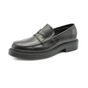 Bruine Leren Loafers voor Mannen Fabi , Black , Heren