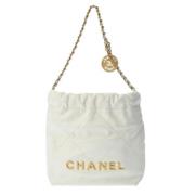 Pre-owned Fabric chanel-bags Chanel Vintage , White , Dames