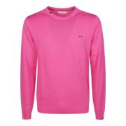 Basis Crewneck Trui Sun68 , Pink , Heren