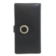 Pre-owned Leather wallets Bvlgari Vintage , Black , Dames