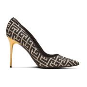 Ruby stiletto's met jacquard monogram Balmain , Black , Dames