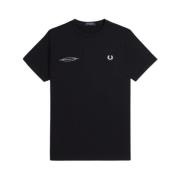 Casual Katoenen T-shirt voor Dagelijks Gebruik Fred Perry , Black , He...