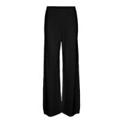 Zwarte Gebreide Wijde Broek Vero Moda , Black , Dames