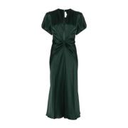 Groene Midi Jurk voor Vrouwen Victoria Beckham , Green , Dames