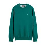 Essentiële Viscose Sweater Pullover Scotch & Soda , Green , Heren