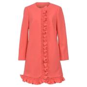 Pre-owned Wool outerwear Valentino Vintage , Pink , Dames