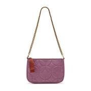 Rugpijn Leren Etui TAS Maliparmi , Purple , Dames